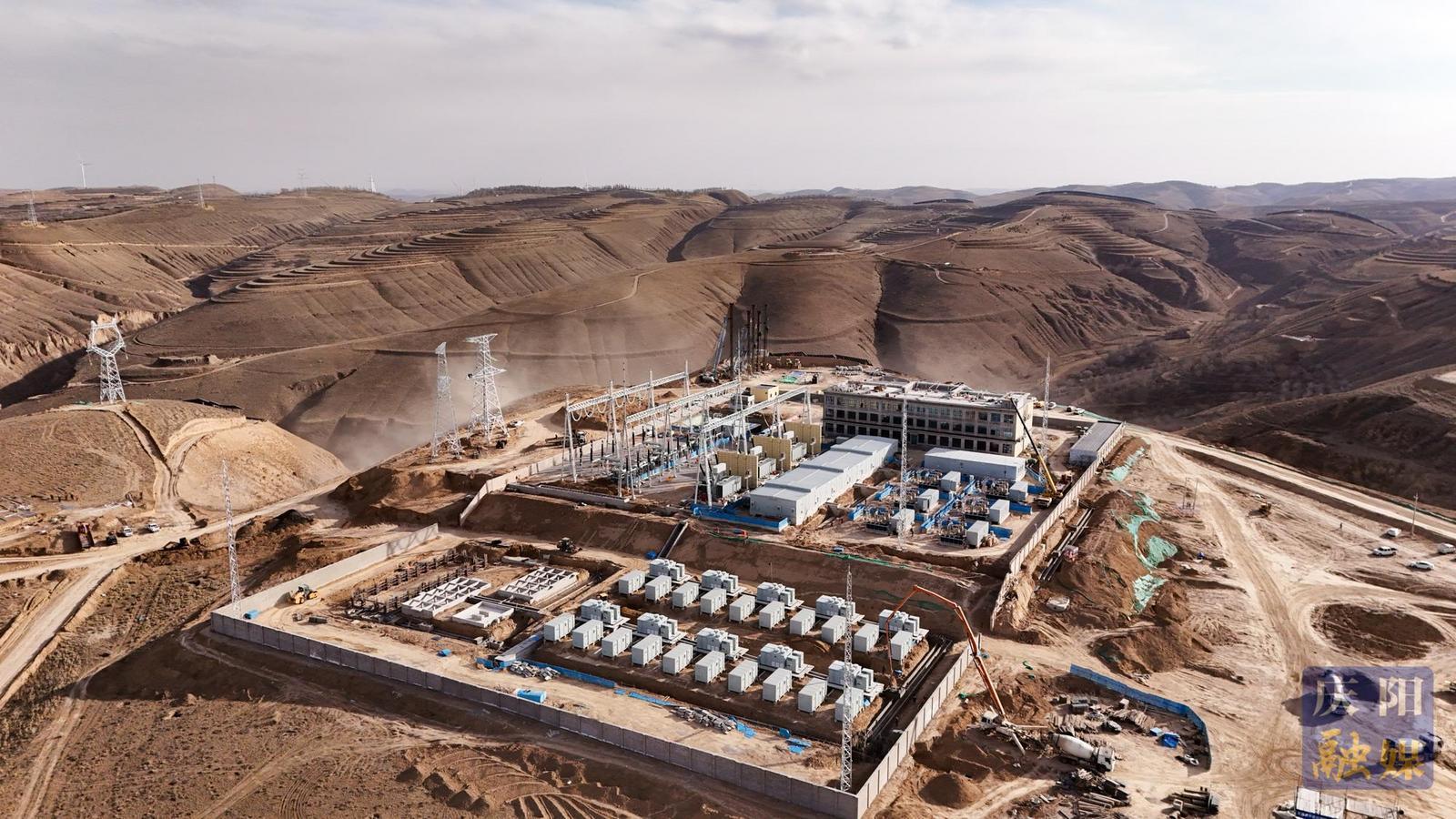 【攝影報(bào)道】甘肅慶陽(yáng)綠電聚合項(xiàng)目加速推進(jìn)