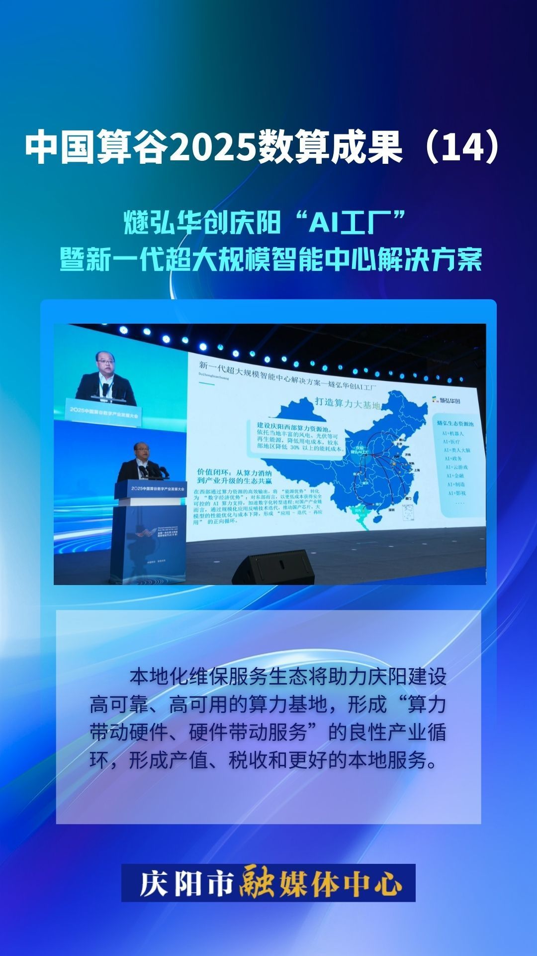 微海報(bào)·中國(guó)算谷2025數(shù)算成果(14)｜燧弘華創(chuàng)慶陽(yáng)“AI工廠(chǎng)”暨新一代超大規(guī)模智能中心解決方案
